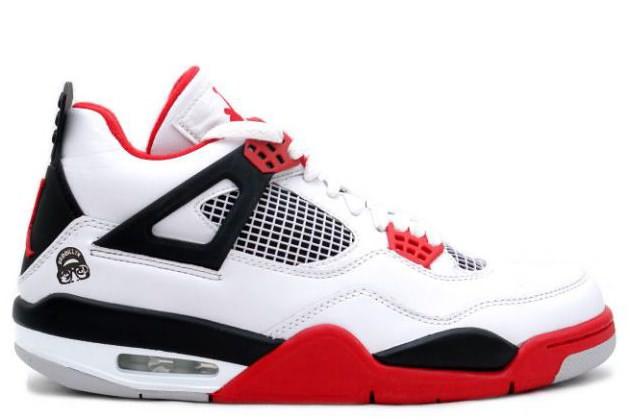 Free Shipping Air Jordan 4 (IV) Retro Mars Blackmon (White Varsity Red Black)